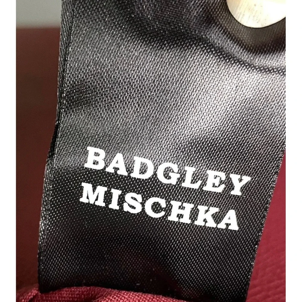 Badgley Mischka‎ Women's Vegan Leather Crossbody Burgundy Purse MSRP $179 NWT